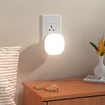 SECRUI LED Night Light Plug in Wall, Dusk to Dawn Auto Sensor 6500K Energy Efficient White Lamp for Kids Baby Children’s Bedrooms Bathroom, Nursery, Hallway, Stairs, Kitchen