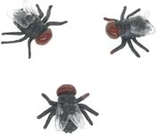 Cooplay 20pcs Fly Flies Bug Plastic Mock Insects Reptile Joke Toys Prank Scary Trick Tricky Brains for Halloween Party