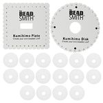 Kumihimo Kit, 6 Inch Round, 6 Inch Square Disk Plus 16 Bob-eez Bobbins AND Kumihimo Instructions + project directions! Starter Set. KD605, KD604, Bob1