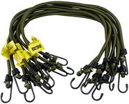 Savage Island Heavy Duty Bungee Cords with Hooks - 10 Pack - Choice of Sizes - Multi-Purpose Elastic Bungee Straps for Luggage, Roof Racks, Camping - Weatherproof & UV Resistant