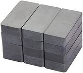 BY JMY Ferrite Blocks Ceramic Magnets 1 7/8" x 7/8" x 3/8" Rectangular Magnets, Grade 8 - for Crafts, Science and Hobbies - Ferrite Magnets 12 Pieces