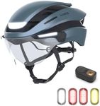 Lumos Ultra E-Bike Helmet(Space Blue,Non-MIPS,Size M-L)& Advanced Bike Lights Kit(Firefly Mini - 4 Pack)