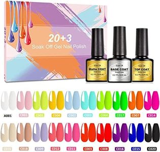 23 Pcs Pintauñas Semipermanentes de Gel UV LED - SHOWNAIL 20 Colores Esmalte Semipermanente de Uñas Gel Luminosos de Neón Efecto con Base y Top, Mate Coat Esmalte de Uñas Semipermanentes