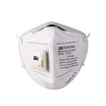 3M 9504INV Disposable Respirator FFP2 Face Mask With Filter, Non Woven Fabric, Exhalation Valve, Metal Nose Clip and Elastic Headband Disposable Anti Air Pollution Respirator (Pack of 1)