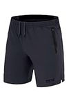 TCA Elite Tech Lightweight Mens Running Shorts Men Gym Shorts with Zip Pockets - Smoke Grey, XXXL