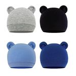 imKutie Newborn Baby Hat Infant Beanie Hat Cotton Newborn Hospital Nursing Hats Mittens Set for Boys Girls Unisex 0-3 Months