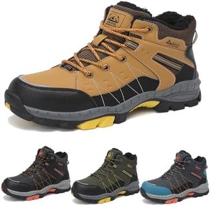 ASTERO Botas Niño Invierno 31-38 Hebilla de Acero Algodón Zapatillas Trekking Senderismo Niño Botas Nieve Niño para Botas Montaña Niño Marrón 37