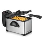 Elite Gourmet EDF2100 Electric Immersion Deep Fryer Removable Basket AdjCatable Temperature, Lid with Viewing Window and Odor Free Filter, 2 Quart / 8.2 cup