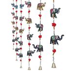 URBAN HAAT Paper Mache Door Hanging (Multicolour_96 Cm),Pack of 2