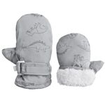 Azarxis Baby Winter Mittens Kid Toddler Warm Gloves with Fleece Lining Thermal Windproof for Boys Girls Children Snow Skiing Skating Cycling Walking (Grey, 2-4 Years)