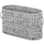 GRANNY SAYS Toilet Roll Storage Basket, Pack of 1 Toilet Paper Organizer for 6 Mega Rolls, Toilet Paper Storage Containers for Bathroom Storage, Free Standing Magazine & Newspaper Holders, Grey