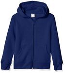 Amazon Essentials Boys' Fleece Zip-Up Hoodie Sweatshirts, Navy, 2T