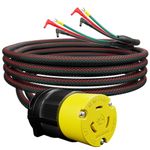 Journeyman-Pro 30A Parallel Cord Connection Kit, for Inverter Generators | 120-125 VAC, 30 AMP - 4000/3750 Watts Turn Lock L5-30R Female Connector RV Ready (L530R Twist Lock)