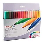 Pentel Color Pen, Set of 36, Assort