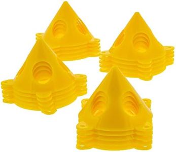 U.S. Art Supply Yellow Cone Canvas and Cabinet Door Risers - Acrylic and Epoxy Pouring Paint Canvas Support Stands (Pack of 50) Great to get Your Canvas or Cabinet Doors Pyramid Triangle Risers