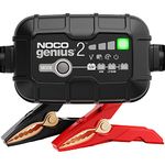 NOCO GENIUS2, 2A Car Battery Charger, 6V and 12V Automotive Battery Charger, Battery Maintainer, Trickle Charger and Desulfator for AGM, Lithium, Motorcycle, Deep-Cycle and RV Batteries