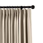 ChadMade Fireproof Flame Retardant Thermal Insulated Curtain Drapery Panel Pinch Pleat, Beige 66" W x 90" L For Home, Office, Hotel, School, Cinema and Hospital (1 Panel), Exclusive