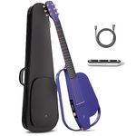 Enya NEXG 2 Basic Acoustic-Electric Guitar Carbon Fiber Travel Guitar Smart Acustica Electric Guitarra for Adults with 50W Wireless Speaker, Footswitch, and Gigbag(Purple)