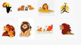 Hakuna Matata The King Lion Stickers - Pack of 8 (Vinyl Stickers, Multipurpose use for Laptop/Mobile/Bike/Luggage/Bottle/Guitar/Journal), 2.5 x 2.5 inches, Multicolor