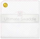 SwaddleDesigns Large Receiving Blanket, Ultimate Swaddle for Baby Boys, Girls, Softest US Cotton Flannel, Best Shower Gift, Made in USA, Pastel Pink Polka Dots, Mom’s Choice Winner