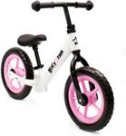 bicystar 12 inch Balance Bike for Toddlers 2-4, 4.6lb Lightweight, No Pedals Toddler Bicycle with Footrests, Foam Tires, Childrens Outdoor Toy for Little Boys, Girls (White)