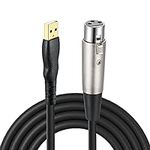 EBXYA XLR to USB Cable, 10 ft USB t