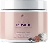 Inositol Myo & D-Chiro PCOS 4100MG Vegan Powder, Hormonal Balance, Fertility Supplement, Preconception, Pregnancy & Ovarian Support, 9-in-1 Inositol, Folate 5-MTHF, Chromium, Zinc, VIT B6, B12 & D3