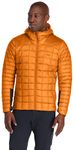 Rab Men's Mythic Alpine Light Jacket Down Insulated Water-Resistant Windproof Hooded for Hiking, Climbing, & Casual - Marmalade - Medium