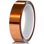 Hxtape High Temperature Kapton Tape,Polyimide Film Tape to Masking,3D Printing,Electric Task,Soldering, 1"(25mm)-36yds-1 Roll