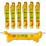 6x Hanging Bubble Line Level for Building Trades, Engineering, Surveying, Metalworking and other Equipment Measure (Yellow - 6 Pack)