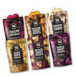 TBH - To Be Honest Vegetable Chips Crunchies | Beetroot, Sweet Ripe Banana, Taro & Sweet Potato Chips | Gluten Free | Vegan Friendly Snack | Low Fat | 50% Less Oil - Pack of 6 - (395GM)