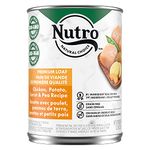 NUTRO Natural Choice Premium Loaf Adult Wet Dog Food Grain Free Chicken, Potato, Carrot & Pea Recipe, 355g Can (Pack of 12)