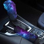 Wanyint Purple Blue Galaxy Sky Print Neoprene Auto Handbrake Cover Gear Shift Knob Cover Set Car Interior Decor Accessories