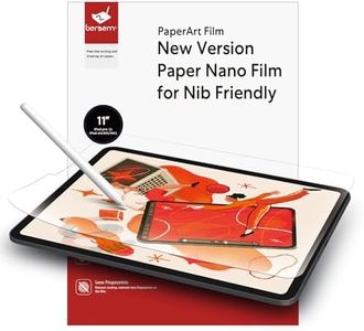 BERSEM 2 Pack Paper Screen Protector for iPad Pro 11 Inch (2022/2021 / 2020/2018), iPad Air 5th / 4th Generation (10.9 Inch, 2022/2020), Write as Paper, Anti-Glare, Matte PET Film for iPad Air 5