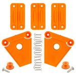 NeverBreak Parts - Igloo Cooler Replacement Parts - Large Orange Kit (3 Hinges, 2 latches with Posts and Screws) | High Strength Igloo Cooler Hinges Replacement with Latches | Ice Chest Repair Kit