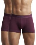 Jockey Men's Super Combed Cotton Rib Solid Trunk with Stay Fresh Properties (Pack of 2)_Style_1015_Wine Tasting_XL