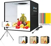 Photo Box 16" x 16" Quick Install Foldable Portable Studio Kit with Soft Light Cloth Professional Photography Equipment Adjustable White Light, Soft Light, Warm Light