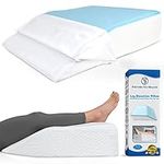 Posture Pro Health Leg Elevation Pillow — Breathable Triangle Pillow with Cooling Gel Infused Memory Foam Top, Washable Leg Pillow for Sleeping, Reading, and Relaxing