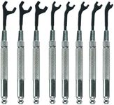 Moody Tools 58-0161 8-Piece Metric Open End Wrench Set, Black