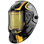 TOOLIOM Large Viewing 3.94"x3.66" Welding Helmet, True Color Auto Darkening Welding Hood Solar Powered Shade 3.5/5-9/9-13 Welder Mask for Tig Mig ARC Weld Plasma Cut Grinding