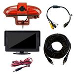 Dolphin Automotive Reversing Camera, OEM Brake Light Replacement for Vauxhall Vivaro/Opel Vivaro 2001-2014 With 4.3 Inch Dash Board Monitor