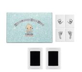 No-Touch Inkless Baby Hand and Footprint Kit | Painless Perfect Prints Without a Drop of Ink on Your Child | Quick and Easy Two-Step Inkless Print Kit | Baby Safe Ink Pad (Black, 2 Pads)