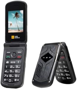 AGM M10 Rugged Basic Flip Phone, 4G Feature Cell Phone, Simple Mobile Phones, Waterproof & Drop-Proof, Pocket-Sized, SOS Button, Speed Dial, 98dB Speaker, Large Fonts & Big Buttons, for T-Mobile ONLY