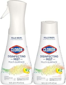 Clorox Disinfecting Mist, Lemon and Orange Blossom, Household Essentials, 1 Spray Bottle and 1 Refill, 16 Fl Oz Each