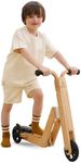 Avenlur Juneberry 2-in-1 Wooden Scooter & Ride-On Toy – Toddler Balance Bike & Scoot Toy for 2yr–5yr | Hape Scoot Bike Style, Best Gift for Boys & Girls Age-Appropriate Toys | Indoor Ride-On