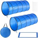 YGORTECH Dog Agility Training Equipment 2pcs Dog Agility Tunnel Starter Kit| Dog Agility Equipment | Dog Agility Training with Carry Bag