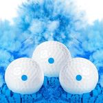 THIODOON 3 Pack Gender Reveal Exploding Golf Balls Prank Golf Balls Funny Joke for Golfers Best Gift for Expecting Parents 3 Piece Set (3 Blue)