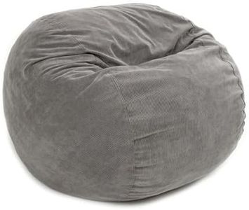 CordaRoy's Convertible Bean Bag Chair - Grey Queen