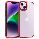 Caseology Skyfall Clear Case Compatible with iPhone 14 Plus Case 5G (2022) - Apple Red