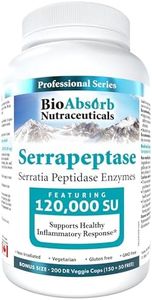 Serrapeptase Enzyme, High Potency 120000 Units (SPU), 200-Day Supply, Delayed Release Vegetarian Capsules (DRcaps) for Maximum Absorption